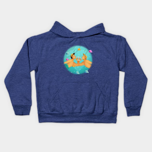 a little gay under the sea celebration Kids Hoodie by richhwalsh